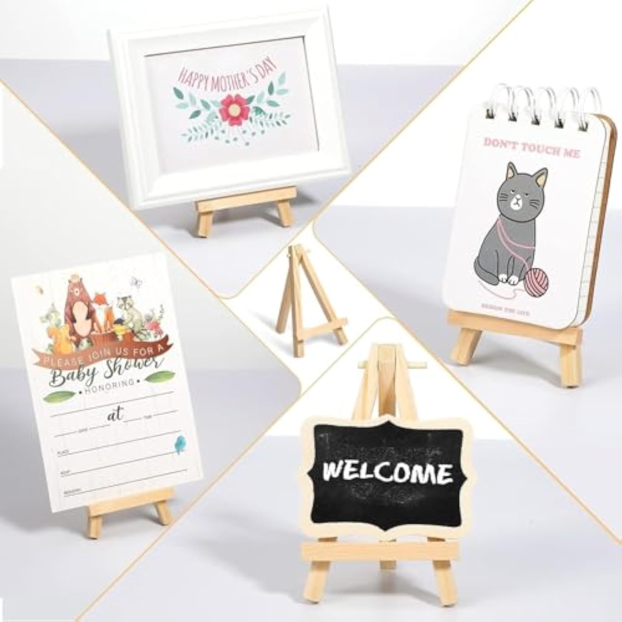 6 Inch Natural Wooden Mini Easel Stand